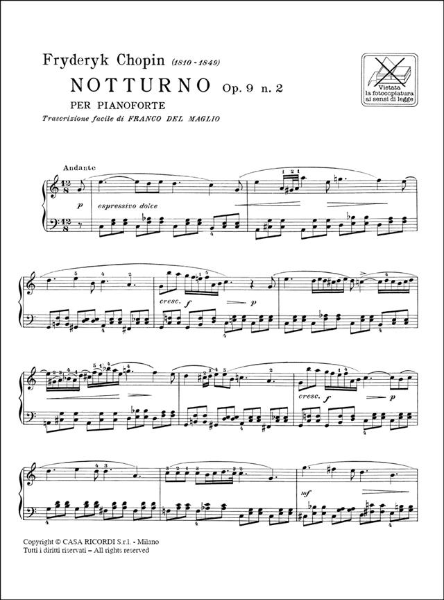 Notturni Op. 9: N. 2 In Mi Bemolle - pro klavír